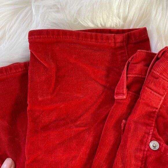 AG The Stevie Ankle Red Corduroy Cropped Jeans - Picture 9 of 12